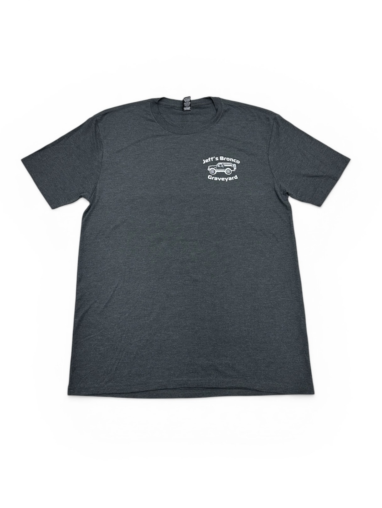 Jeff's Bronco Graveyard Black/White Throwback T-Shirt